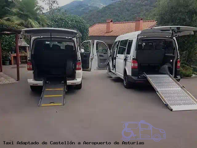 Taxi accesible de Aeropuerto de Asturias a Castellón